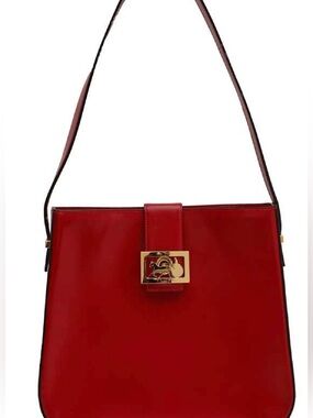 Céline Calèche Women's Red Shoulder Bag.